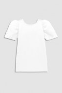COCCODRILLO lühikeste varrukatega t-särk ELEGANT JUNIOR GIRL, valge, WC3143203EJG-001