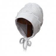 LORITA ümberpööratud õmblustega beebimüts, valge, 38 cm, 390