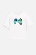 COCCODRILLO short sleeved t-shirt GAMER BOY KIDS, white, WC4143202GBK-001-110, 110 cm