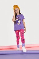 COCCODRILLO lühikeste varrukatega t-särk LICENCE GIRL, lilla, 104 cm, ZC2143201LIG-016
