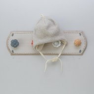 VILAURITA meriinovillane beebimüts, hall/ecru, 40 cm, art 517