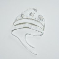 VILAURITA ümberpööratud õmblustega beebimüts DINO, valge, 38 cm, art 189