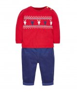 MOTHERCARE jumper and joggers set boy Festive 56 934337