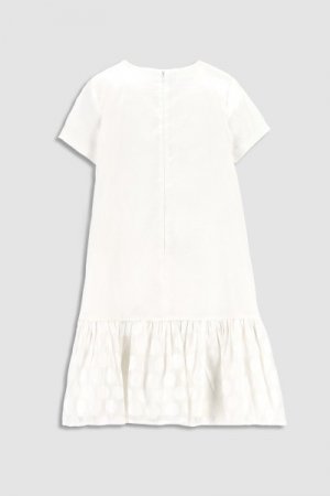 COCCODRILLO lühikeste varrukatega kleit ELEGANT JUNIOR GIRL, valge, WC3128205EJG-001 WC3128205EJG-001-128